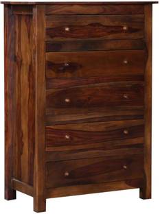Made Wood Sheesham Wood Solid Wood Free Standing Chest of Drawers