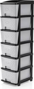 Pinkwhale 6 Compartments Plastic NEW 6XL STONE MODULAR DRAWER SYSTEM MULTI PURPOSE STORAGE BOX BASKET