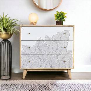 kraft bazaar Ranthambore 3 Drawer Solid Wood Free Standing Chest of Drawers
