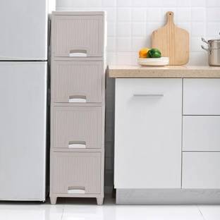 Vittamix 4 Units Multipurpose Folding Versatile Drawer Cabinet Storage Organizer Box(4XL) Plastic Free Standing Chest of Drawers