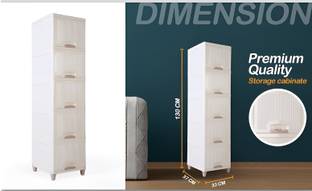 Zeekty 5 Layer : Versatile Drawer Storage Organizer & Organisers Storage Box Plastic Free Standing Chest of Drawers