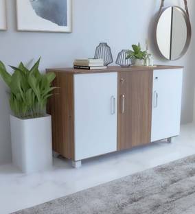 NEUDOT Ronald Dock 3 Door Engineered Wood Free Standing Cabinet