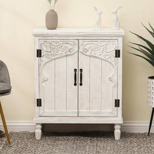 WOODUKOO Cubox Carving Storage Cabinet/Sideboard Solid Wood Free Standing Cabinet