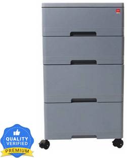 Cello Storewell Chest Of Drawers,Ice Grey Plastic Free Standing Chest of Drawers