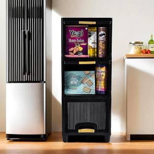 fullstar Foldable Plastic Cupboard for Storage | Portable Plastic Racks for Clothes - Plastic Free Standing Chest of Drawers