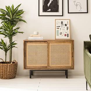 WOODUKOO Caspii Storage Cabinet/Sideboard Solid Wood Free Standing Cabinet