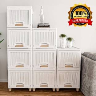 ALCY 6 Layer Plastic Wardrobe For Clothes : Versatile Plastic Cupboard Plastic Free Standing Chest of Drawers