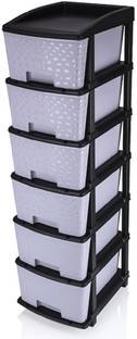 enerex 6XL GREY STONE DRAWER Large Size Plastic Free Standing Chest of Drawers Plastic Free Standing Chest of Drawers