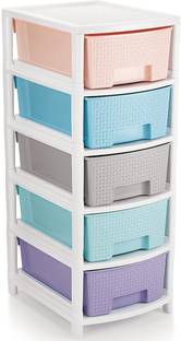 Liza DURA 5 PASTEL COLOR Plastic Free Standing Chest of Drawers
