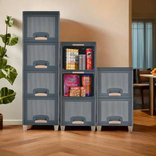 metallic homeware 2 Layer : Versatile Drawer Storage Organizer & Organisers Storage Box Plastic Free Standing Chest of Drawers