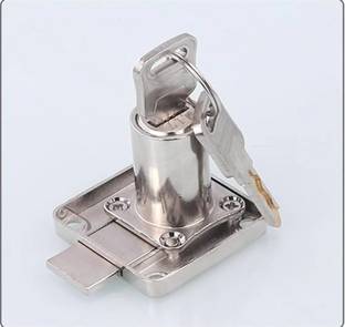 EBCO Cabinet Drawer Lock with Key, 15mm Long Latch, Stainless Steel Combination Lock