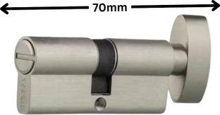 VESPER Premium DOORPACK Brass Cylinder 70mm Key 3 (one Side and Knob) Keyed Cam Lock