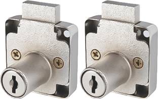 HARRISON 2T BCP 0248 50mm Small Multipurpose Lock (Brass and Metallic) Rev-A-Lock Cabinet Security System