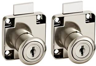 Vaishnavi Auto Solution Steel Kiwi Multipurpose Lock 40X40 Cylinder 20mm Silver 2 pcs Rev-A-Lock Cabinet Security System