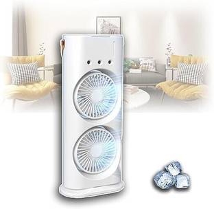 ZOOBE Enterprise Portable Mini Air Cooler, Double-Ended Spray Cooling Fan With Mist Humidifier portable fan Cabinet with USB 2.0 Ports Compatible with Computer
