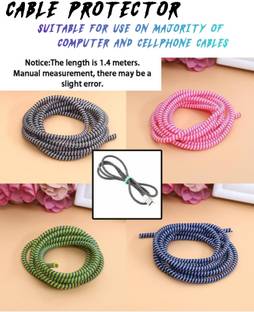AVC Cable Protector 1.5 Meters, Mix Colour 5 PCS SET Cable Protector