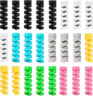 STRIFF 25-Piece Silicone Cable Protectors, Charger & Wire Protector (Colorful) Cable Protector