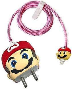 YSTIFYRA 20W USB-C Adapter Charger 3D MARIO BROS Designs Lightning Cable Protector Cable Protector