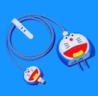 AUDICE IphoneCharger Cover For 18W/20W | Cute 3D Cartoon Character Blue Doremon Cable Protector