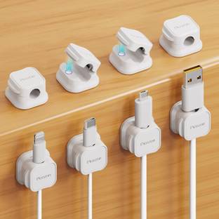 Godworks 10 PCs Magnetic Cord Organizer, Wire Holder Organizer for Office, Car, Desk Cable Protector