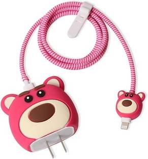 BeeNex Charger Cover for iPhone 18-20W, Cute Design for iPhone 11 12 13 14 15, Spiral Cable Protector