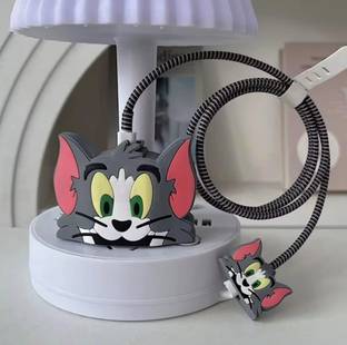 Epaal 4 pcs 3D TOM & JERRY Case & Winder for 18W 20W iPhone Adapter & Type C Charging Cable Protector