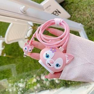 BeeNex Charger Cover for i-Phone 20W,3D Cartoon Cat Design for i-Phone 11 12 13 14 15 Cable Protector