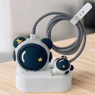 BinkSon 3D Charger Case Cover with Spiral Wire Protector For Samsung 25W Charger Cable Protector