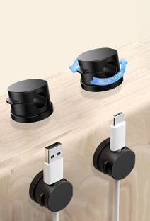 MAK (Pack of 4) Magnetic Cable Organizer Clips – Self-Adhesive Wire Management Cable Protector