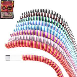 Crysendo Spiral Cable Cord Wire Protector Cable Protector