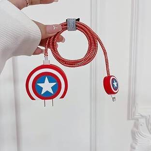 BeeNex Charger Cover for iPhone 20W, 3D Captain Design for iPhone 11 12 13 14, Spiral Cable Protector