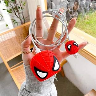 YSTIFYRA 3D Protective Charger Case for iPhone Adapter 18W-20W Spider Man Cable Protector