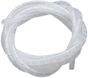 RPI SHOP Transparent 6mm(1/4" Inch) Spiral Cable Wrap, Cable Sleeve, cable Organizer For TV PC Home & Home - Length : 10 Meter Heat Shrink Cable Sleeve