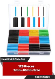 GREENARTZ 125pc colour tube 1-10mm 4.5cm each Heat Shrink Cable Sleeve