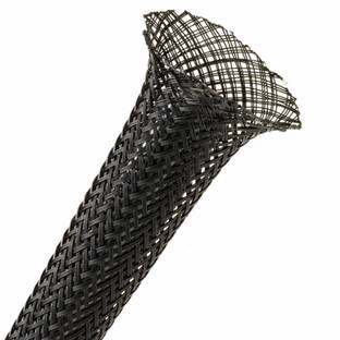 rtsense Black Polyester Nylon Braided sleeve (5 Meter), Wire sleeve Expandable Heat Shrink Cable Sleeve