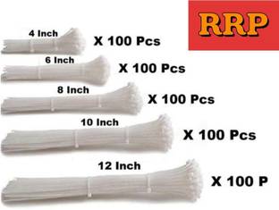 RRP 4",6",8",10",12" INCH (Each 100 Pcs) COMBO PACK Nylon Flexible Straps Cable Tie