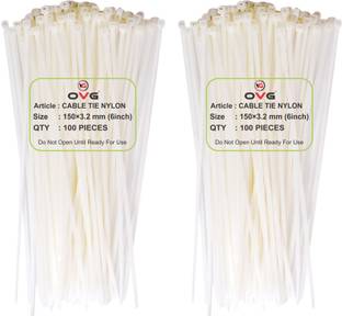 OVG Self Locking (150 mm × 3.2 mm, 6 Inch) Nylon Standard Cable Tie