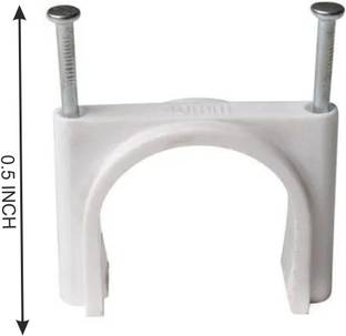 AUTOPLEX UPVC Pipe Clamps Water Pipe “Size- ½”/ “0.5 Inch”Pipe Restraint Clamp Plastic Standard Cable Tie