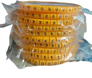 SK TRADERS PVC Ferrules 0-9 Number Size 2.5 MM (Pack of 1) Plastic Standard Cable Tie