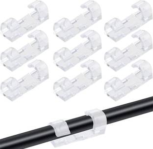 Evozena Wire Organizer Cable Clip Cord Hook Self-Adhesive Clips Silicone Hook & Loop Cable Tie