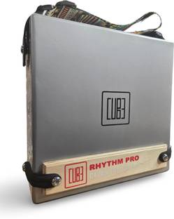 Rhythm Pro Cajon Cube Pro Traveller Cajon (MATT SILVER) With External Snare Tap & Strap Cajons