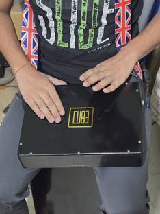 Rhythm Pro Cube JamBox Traveller Cajon Black With Internal Snare Tap & Strap SIZE 30/20/6CM Cajons