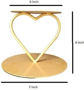 अल्हान्स Heart shape Cake Spacer, Stand Stainless Steel Cake Server स्टेनलेस स्टील, आयरन केक सर्वर
