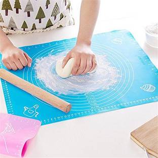 SYGA Silicone Pastry Mat with Measurements, Pastry Rolling Mat, Reusable Non-Stick Silicone Baking Mat Silicone Cake Server