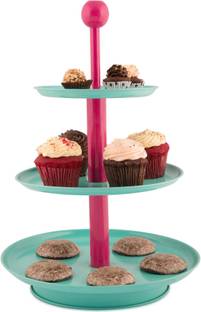 Elan Knob 3 Tier Cake Stand Steel Cake Server