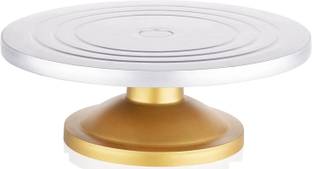 VR Cake Decorating and Icing Turntable Stand 360° Smooth Rotating Cake Stand Plastic Cake Server
