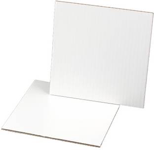 noble foods MDF White Square Cake Board/Cake Base 10 inch (Pack of 5) Wooden Cake Server