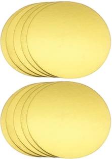 CLAM SHELL 9 INCH Round Flower Cut Cake Board (pack of 15) Paper Cake Server