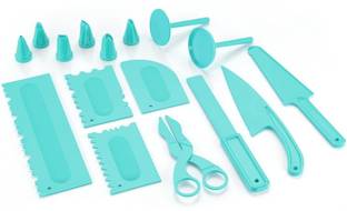 LKA Plastic Cake Dcor Tools 16 Patterns Fondant Tools Set(Multicolor) Plastic Cake Server