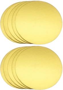 CLAM SHELL COMBO 10" & 12" INCH CAKE BASE GOLD LAMINATION (PACK OF 26) Paper Cake Server